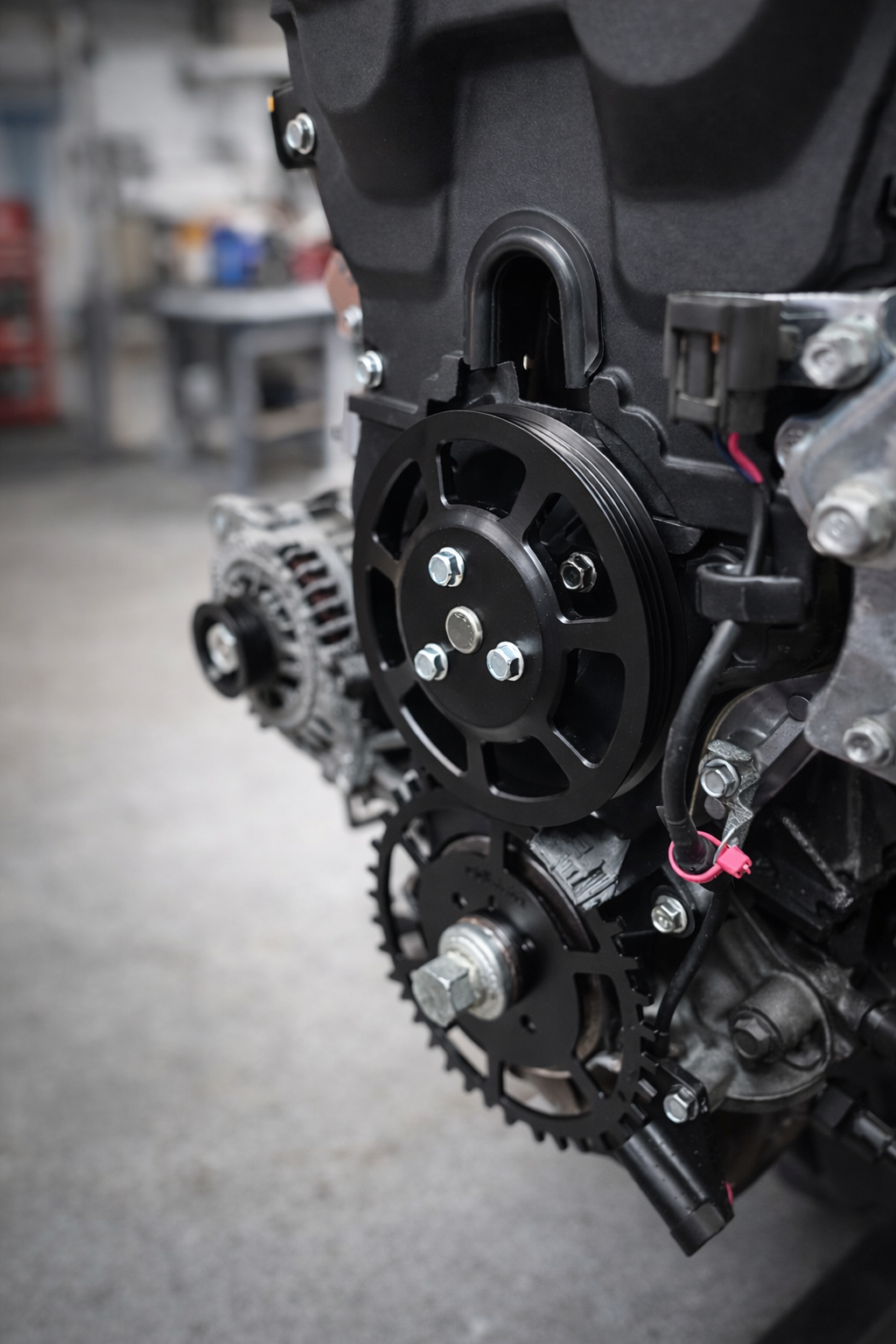 Billet CNC Water Pump And Alternator Pulley For Mazda MX-5 Miata NA with v-style belt