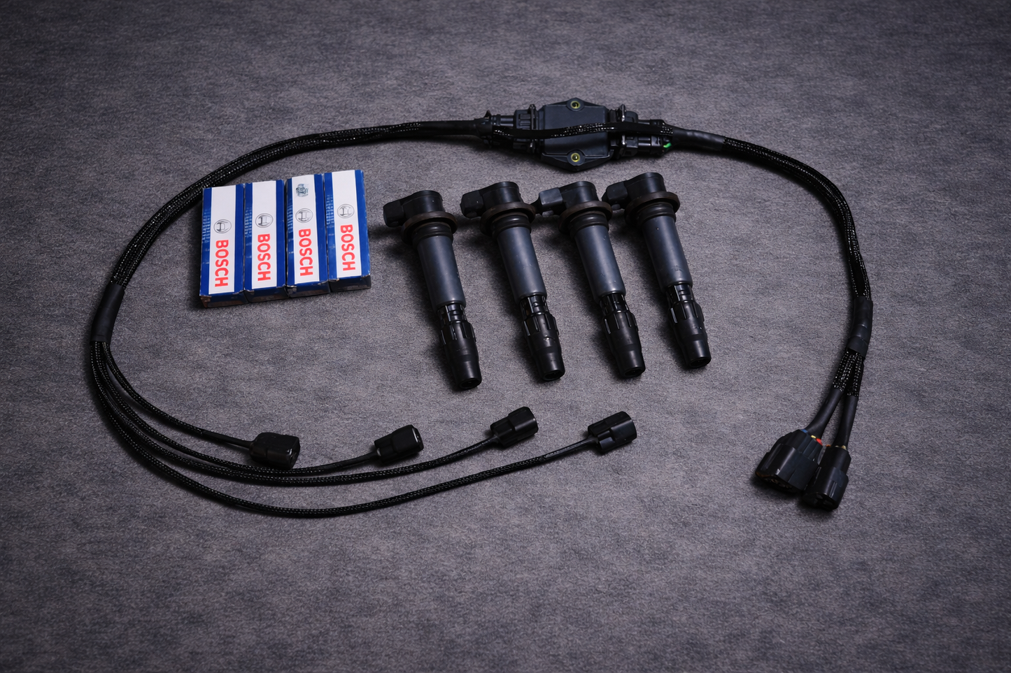 Plug and play coil on plug conversion kit for stock ecu for Mazda mx5 miata nb/nbfl