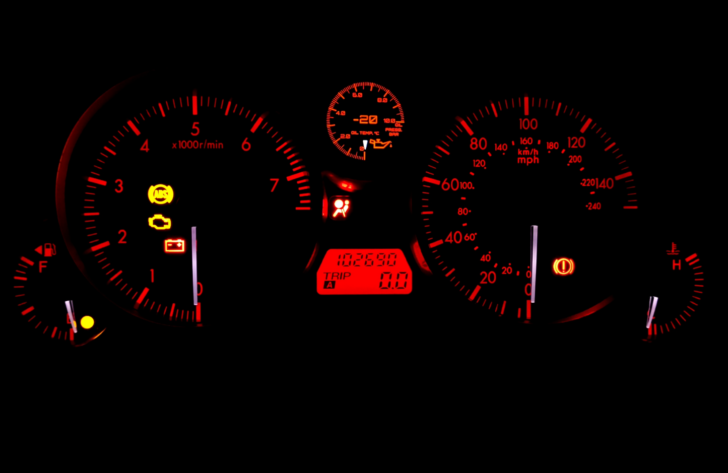 P&P Real oil pressure and temperature digital lcd gauge for mazda MX-5 Miata NC