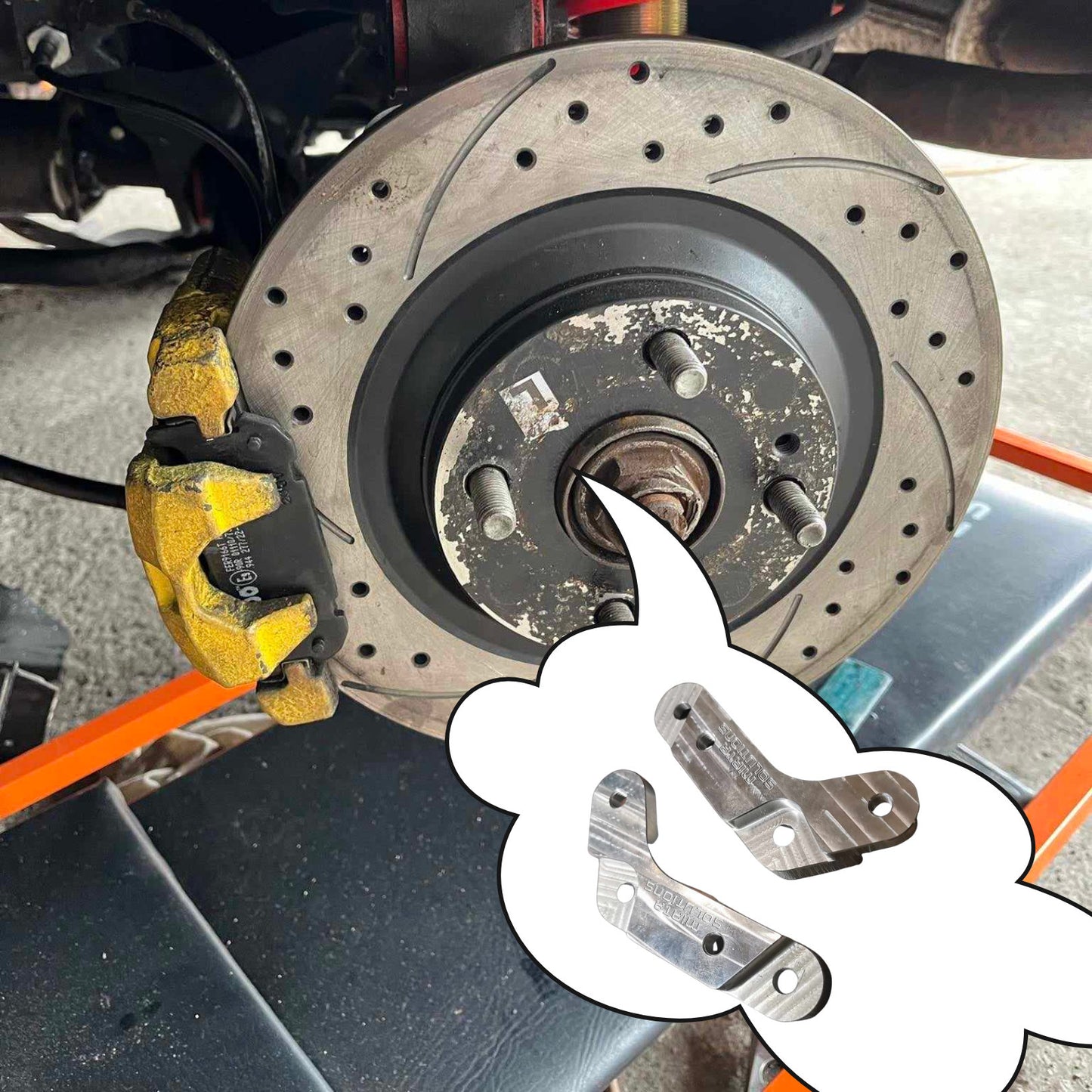 Rear brakes conversion kit Mid to big brake billet cnc adapters for Mazda mx5 miata na/nb/nbfl