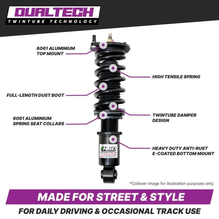 HSD Dualtech coilover suspension for Mazda MX-5 / Miata NC